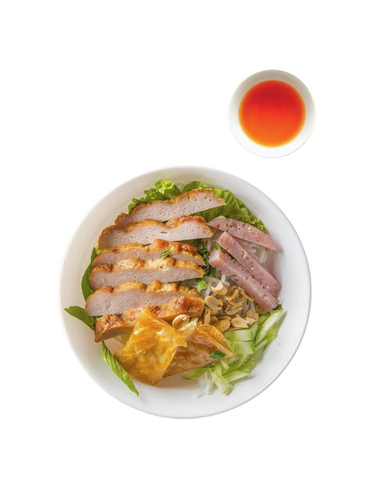 Grilled Pork Patties, and Eggrolls with Vermicell - Bun Nem Nuong Cha Gio - 1 serving